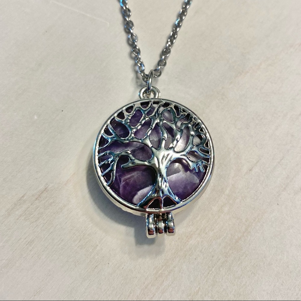 Natural amethyst necklace